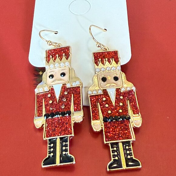 Sparkle Nutcracker dangle earrings - Picture 1 of 1